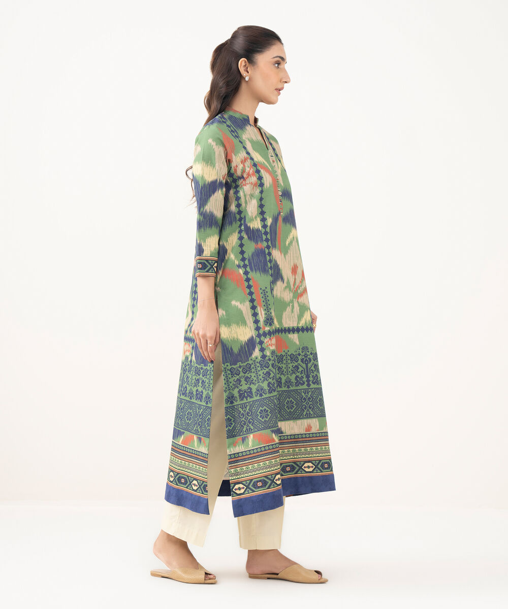 Women's Khaddar Printed Multi Unstitched Shirt