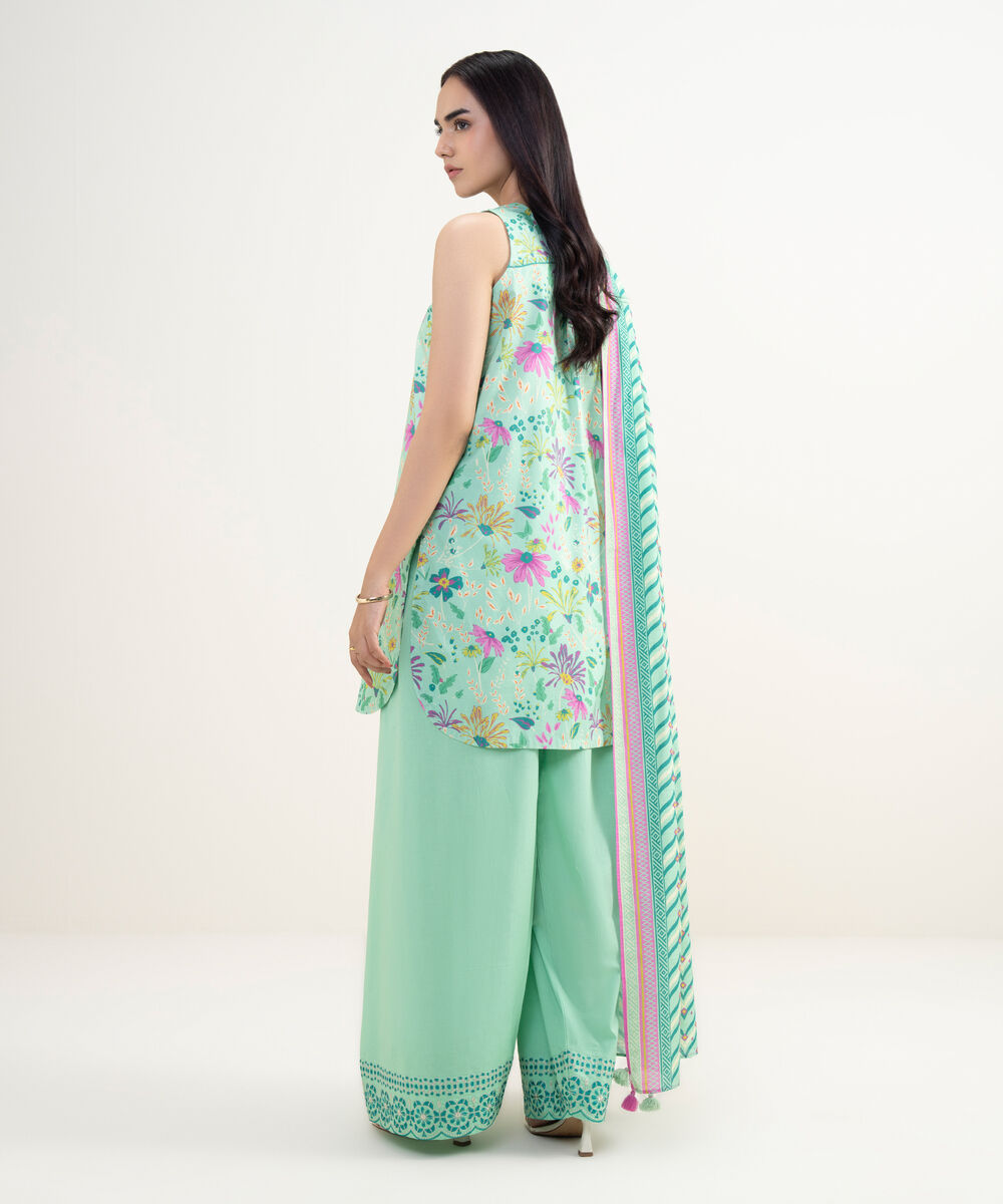 Women's Unstitched Lawn Multi Embroidered 3 Piece Suit