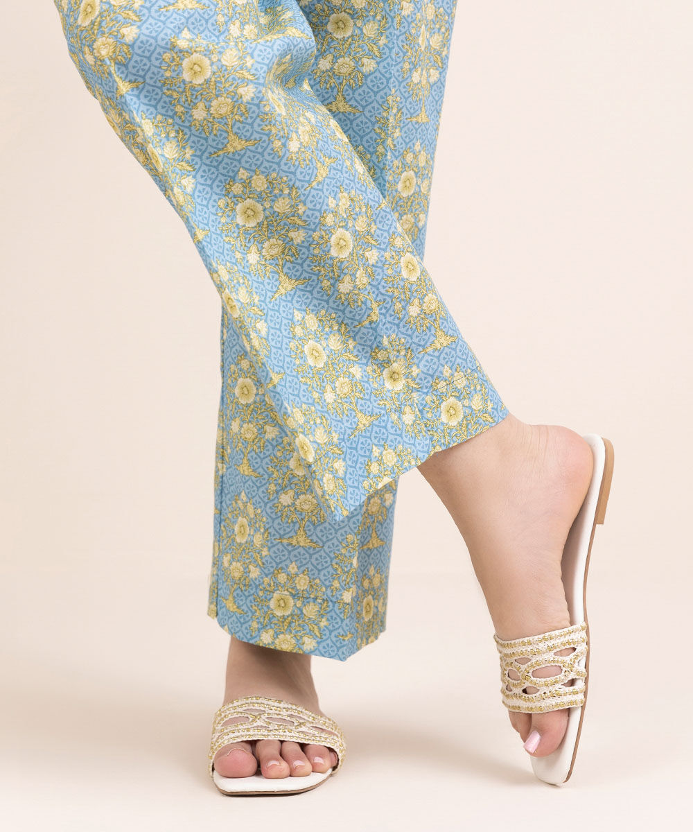 Woman - Multi Printed Cambric Straight Pants