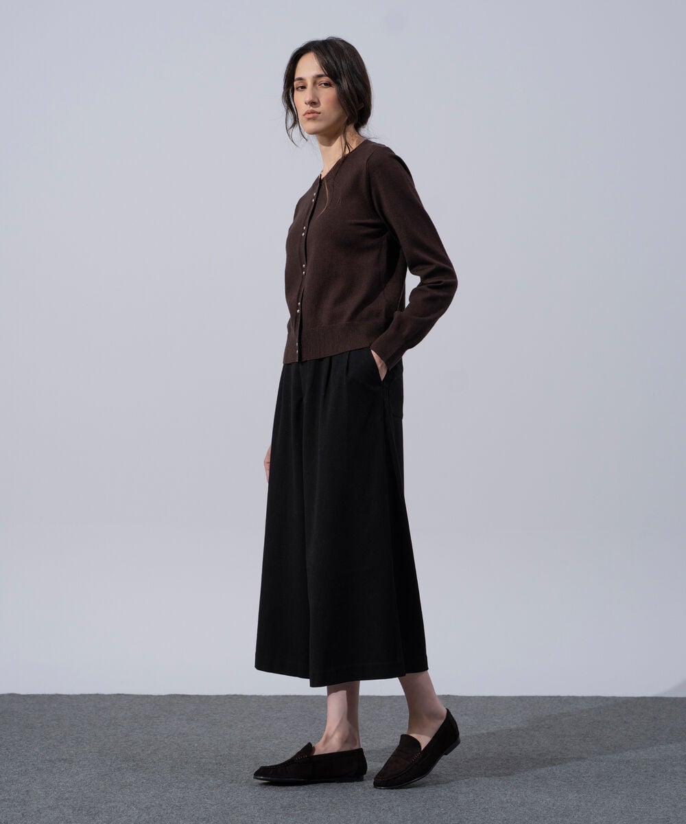 Women's Western Wear Brown Round Neck Knit Cardigan