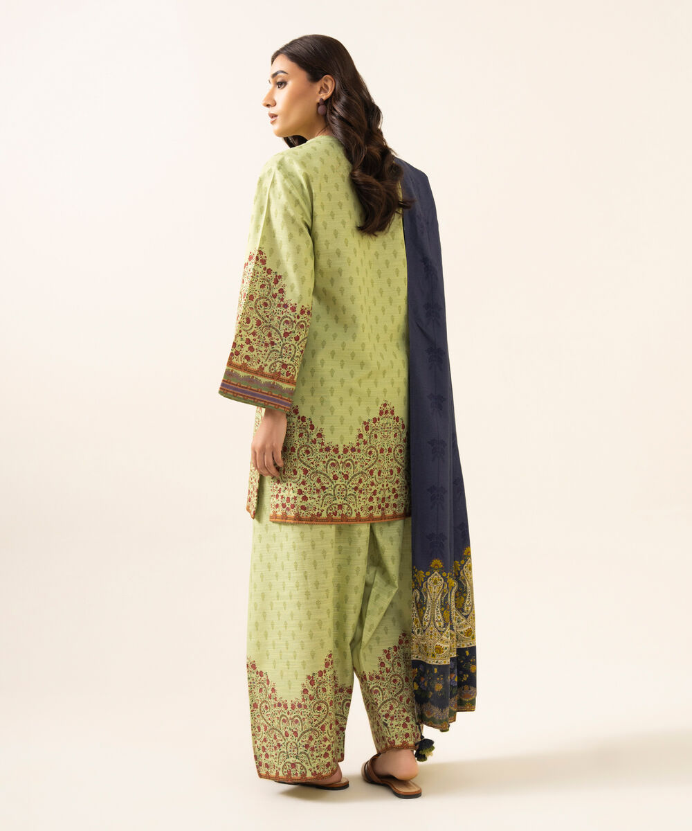 Women's Unstitched Light Khaddar 3 Piece Suit