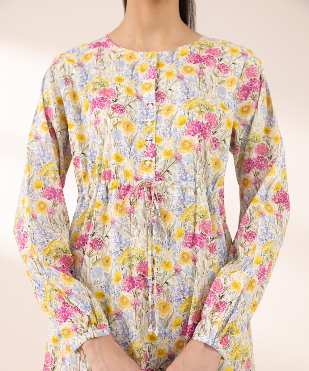 Women's RTW Lycra Multi Printed A-Line Shirt