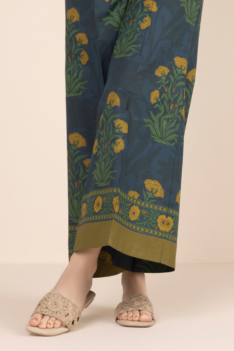 Printed Cambric Flared Pants