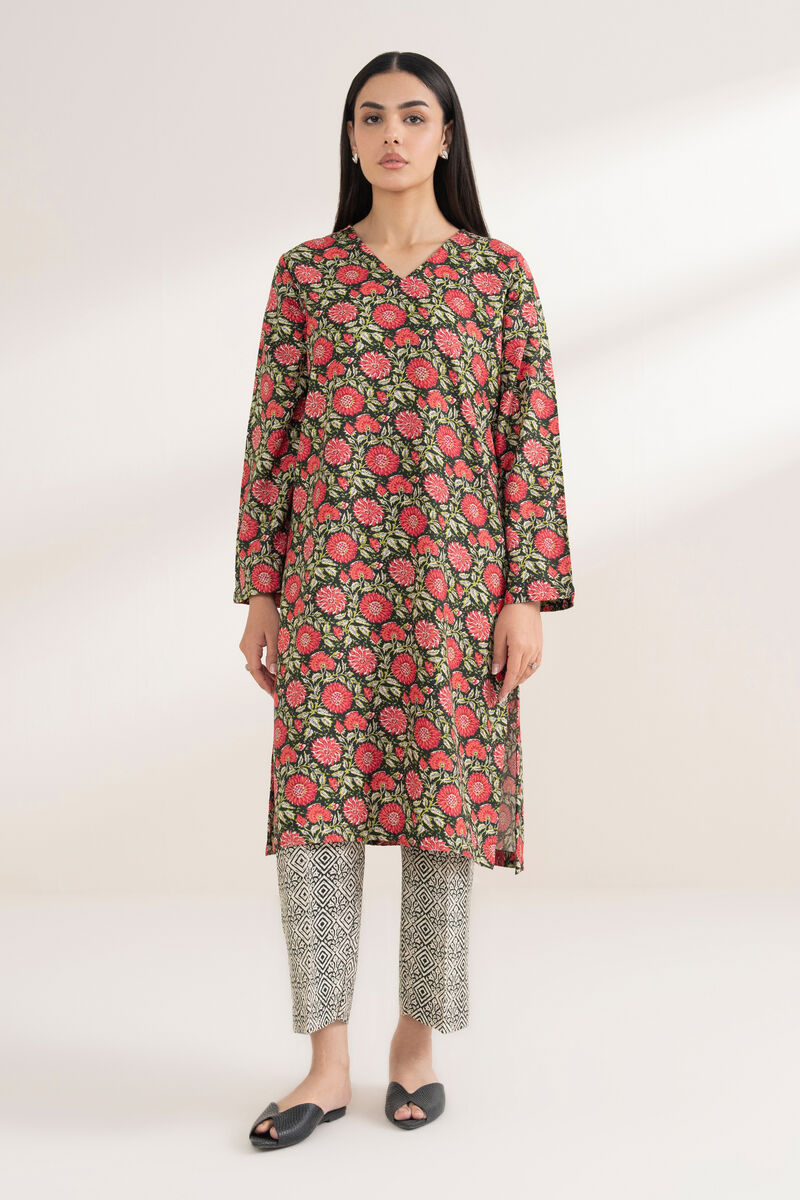 Printed Arabic Khaddar Shirt