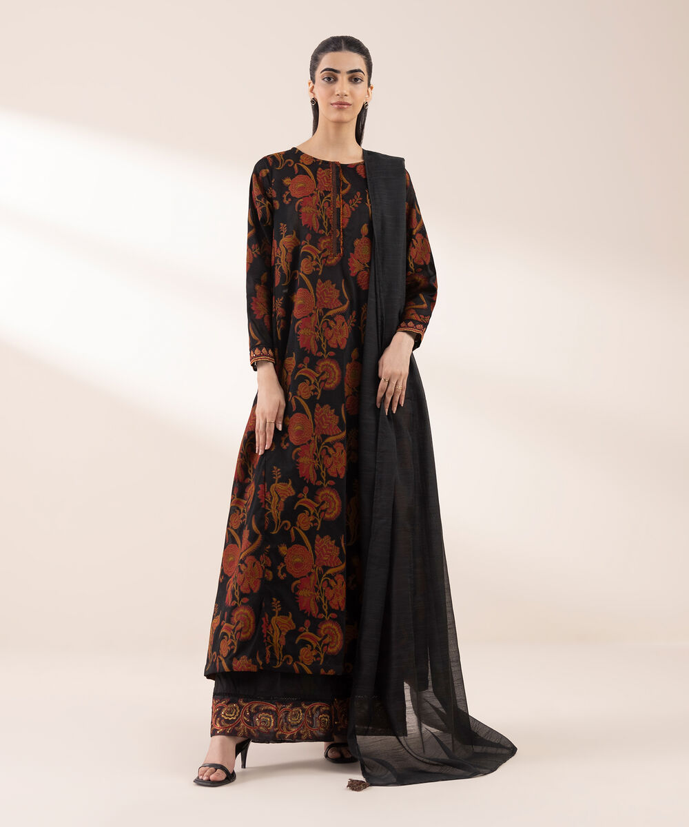 Women's RTW Extra Weft Jacquard Multi Embroidered A-Line Shirt