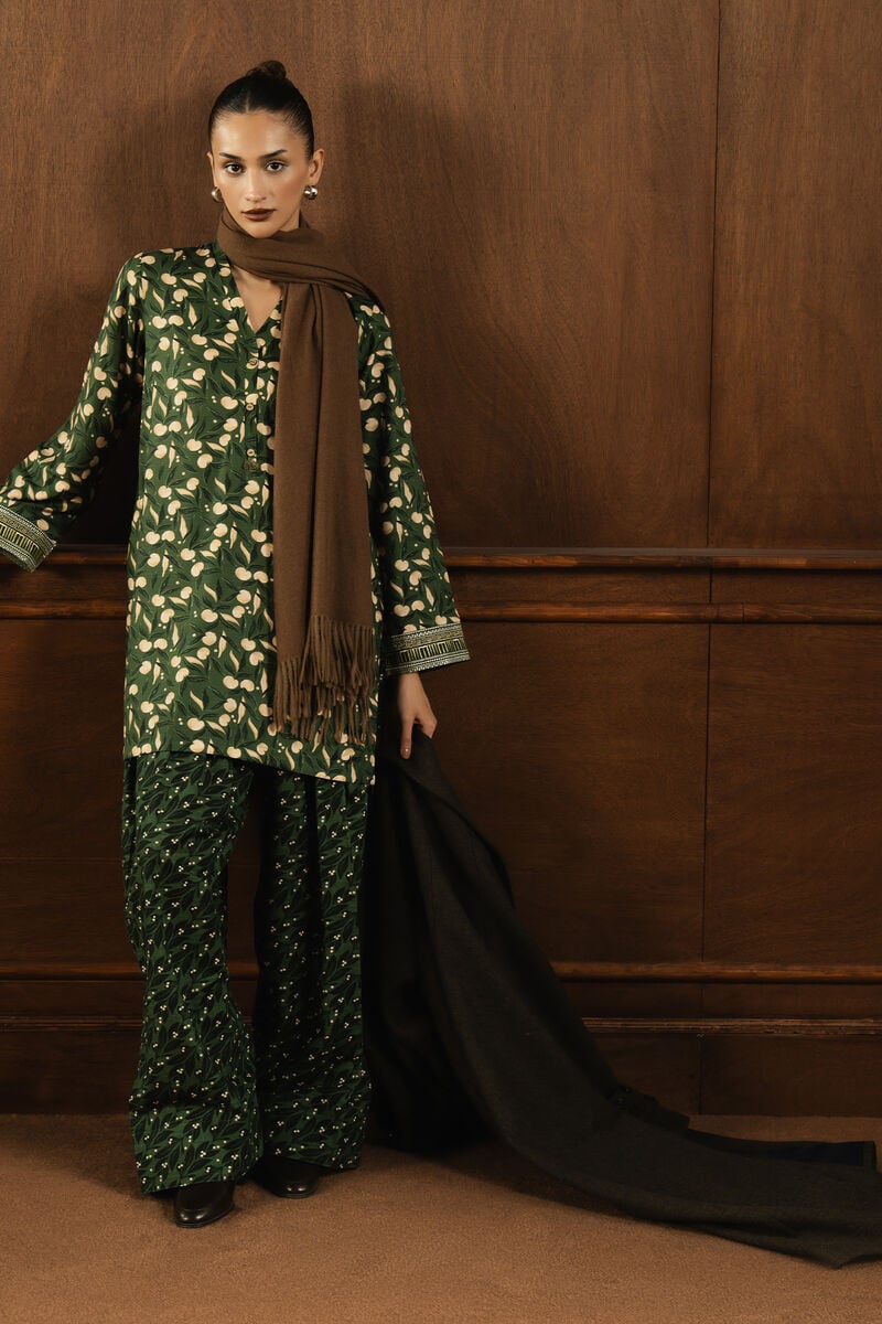 Embroidered Arabic Khaddar Shirt