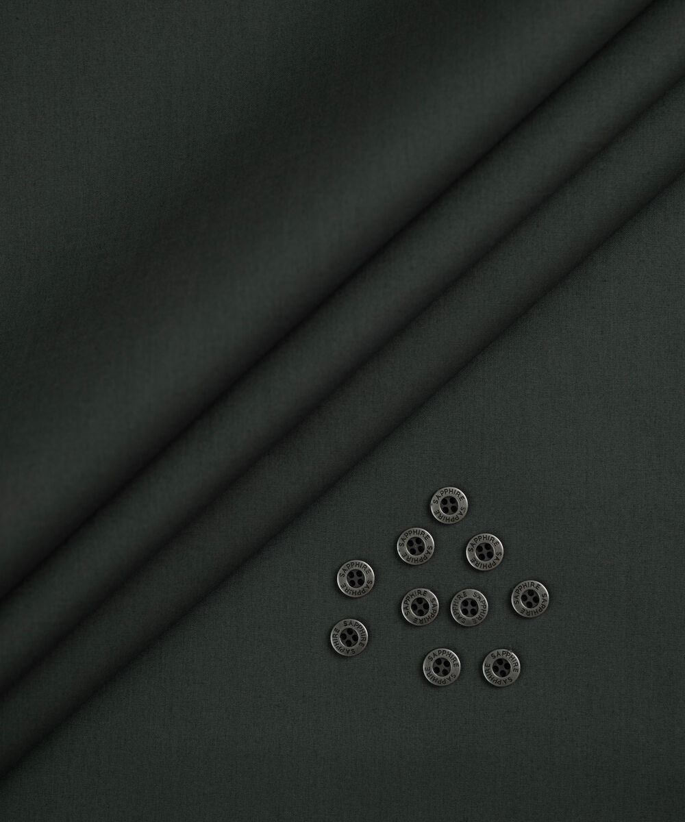 Men's Unstitched Dark Grey Two Piece Premium Cotton Suit