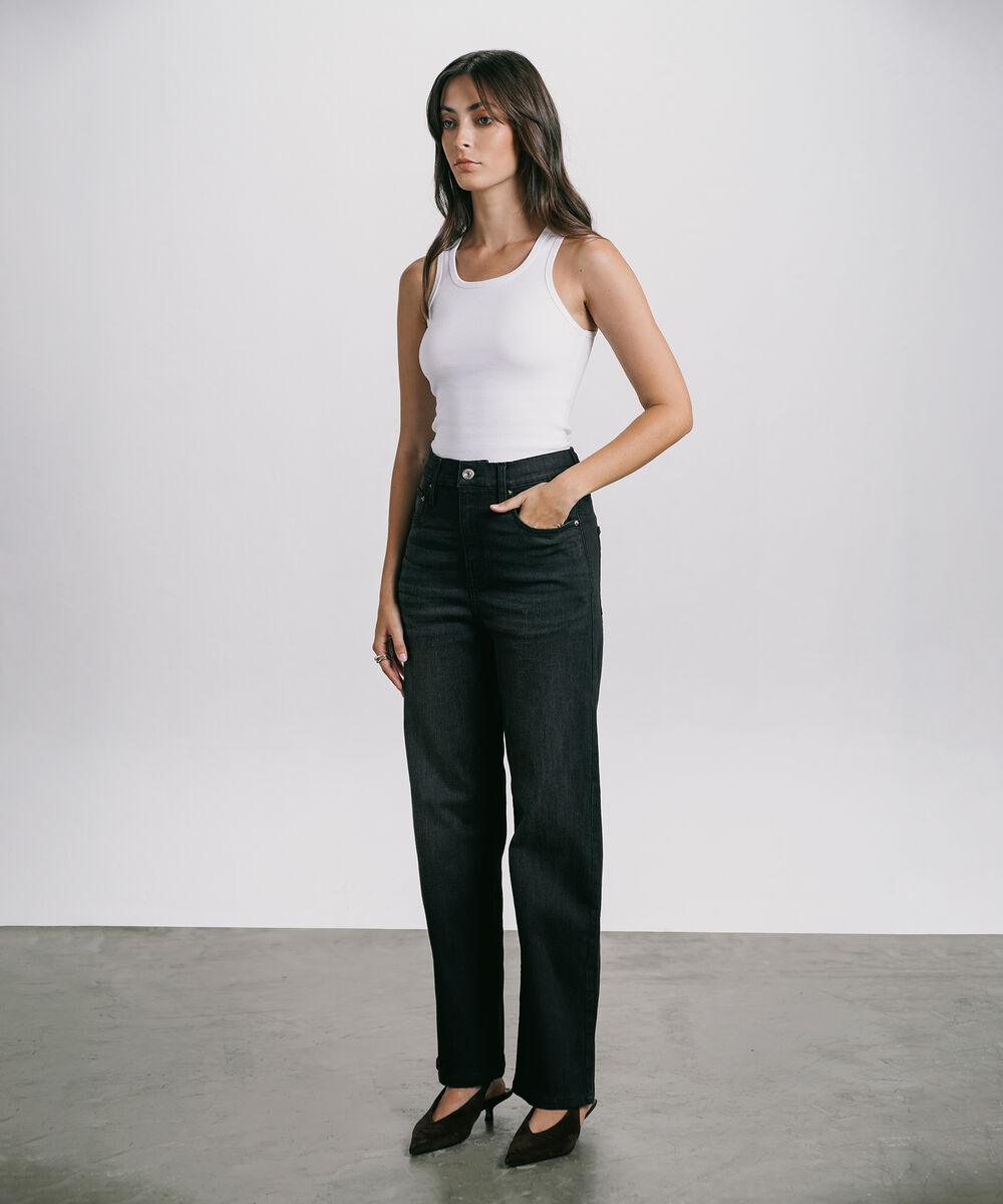 Women's Western Wear Grey High Rise Straight Jeans