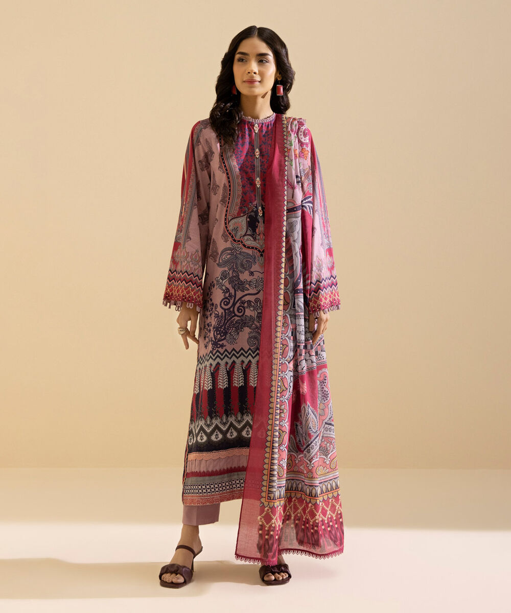 Womens Daily Unstitched 3 Piece - Printed Lawn Suit