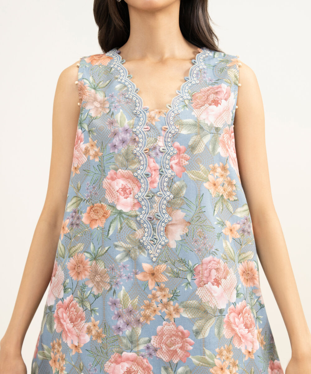 Women's Unstitched Extra Weft Jacquard Embroidered Multi 3 Piece Suit