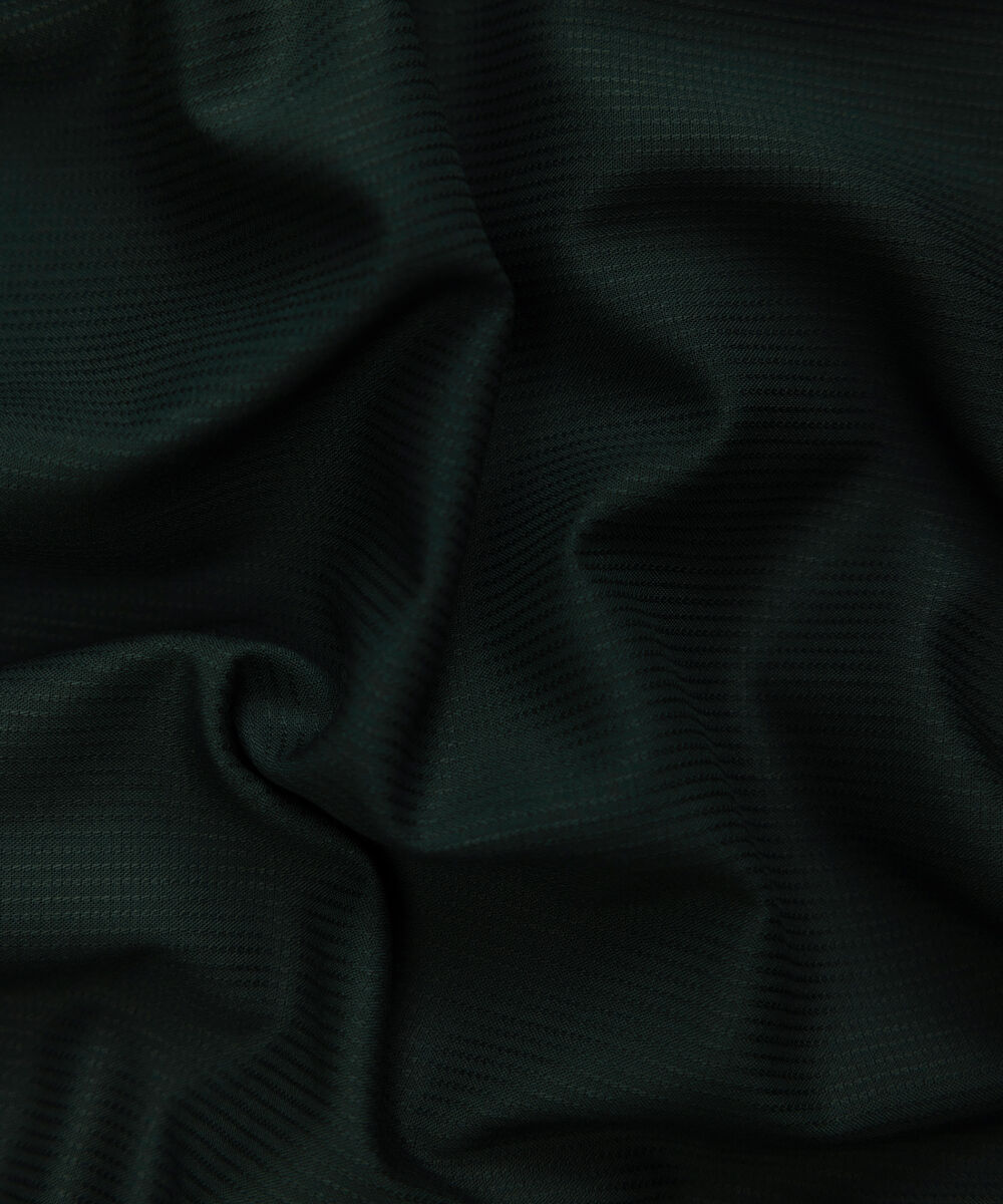 Men's Unstitched Two-Piece Dark Green  Premium Wash & Wear Dobby Suit