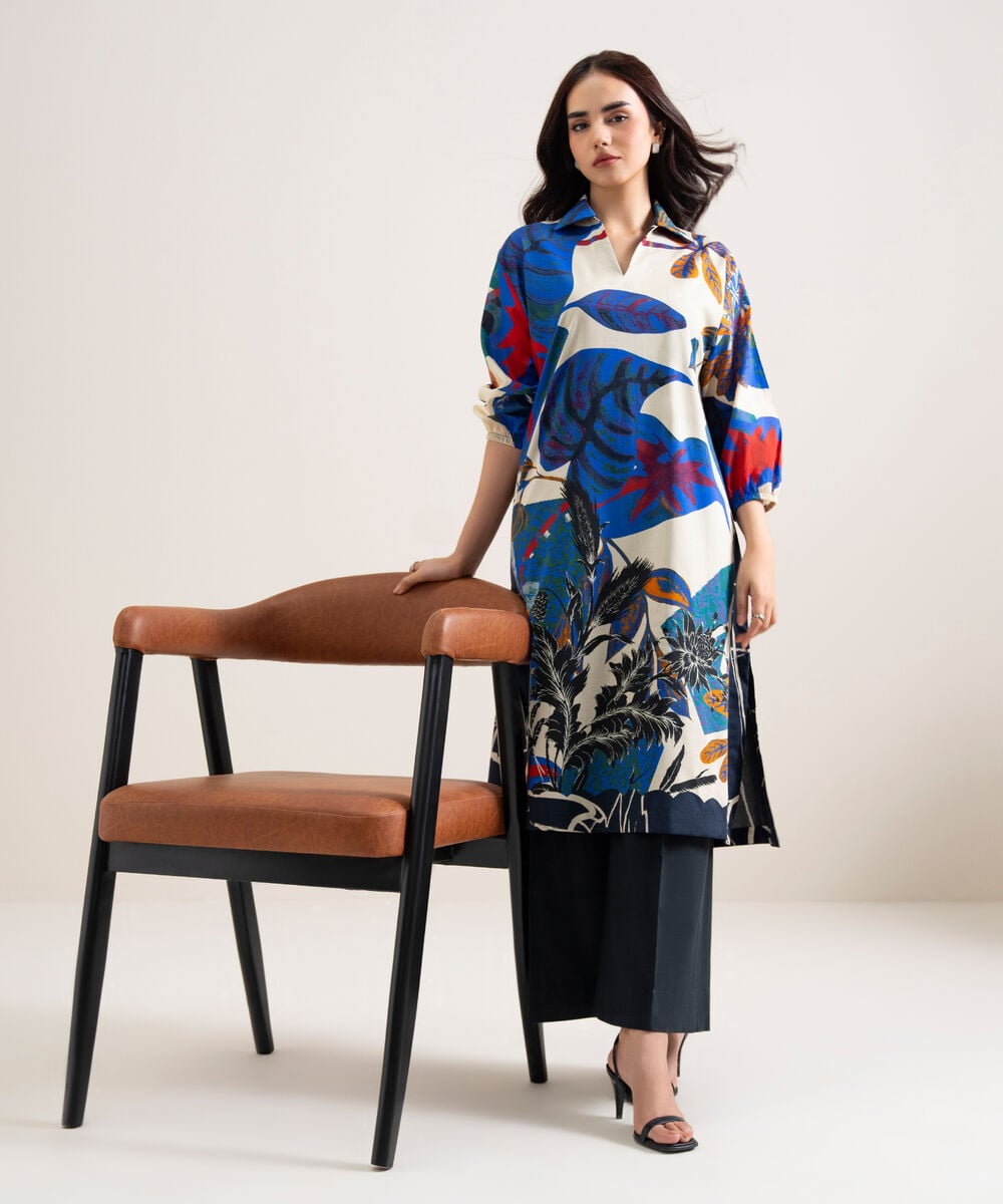 Women's Unstitched Lawn Printed Multi  2 Piece Suit
