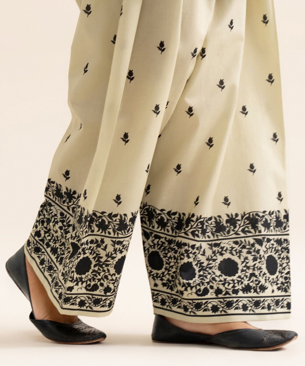 Women's Unstitched Premium Khaddar Off White Trouser