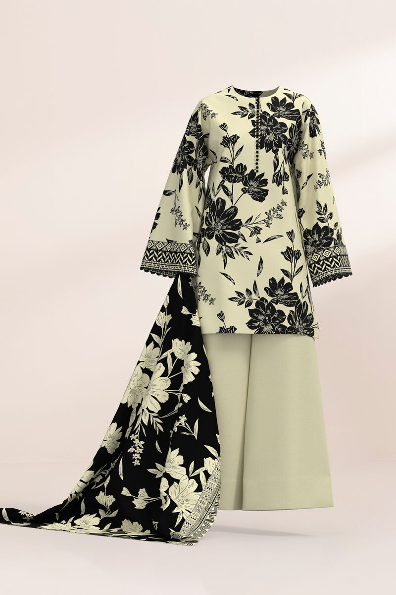 3 Piece - Printed Lawn Suit