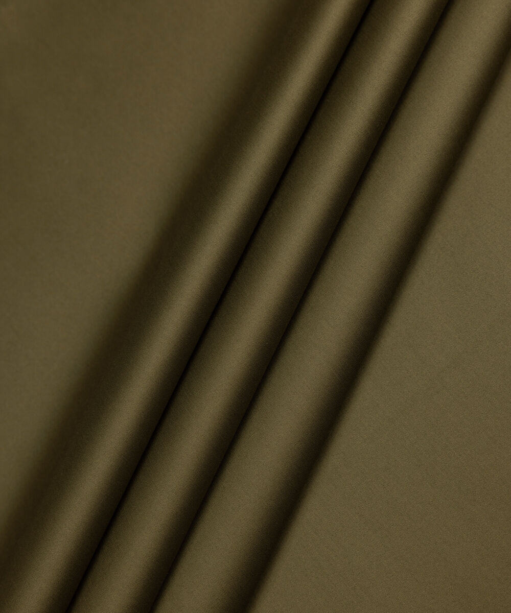 Men's Unstitched Two-Piece Olive Luxury Pima Cotton Suit