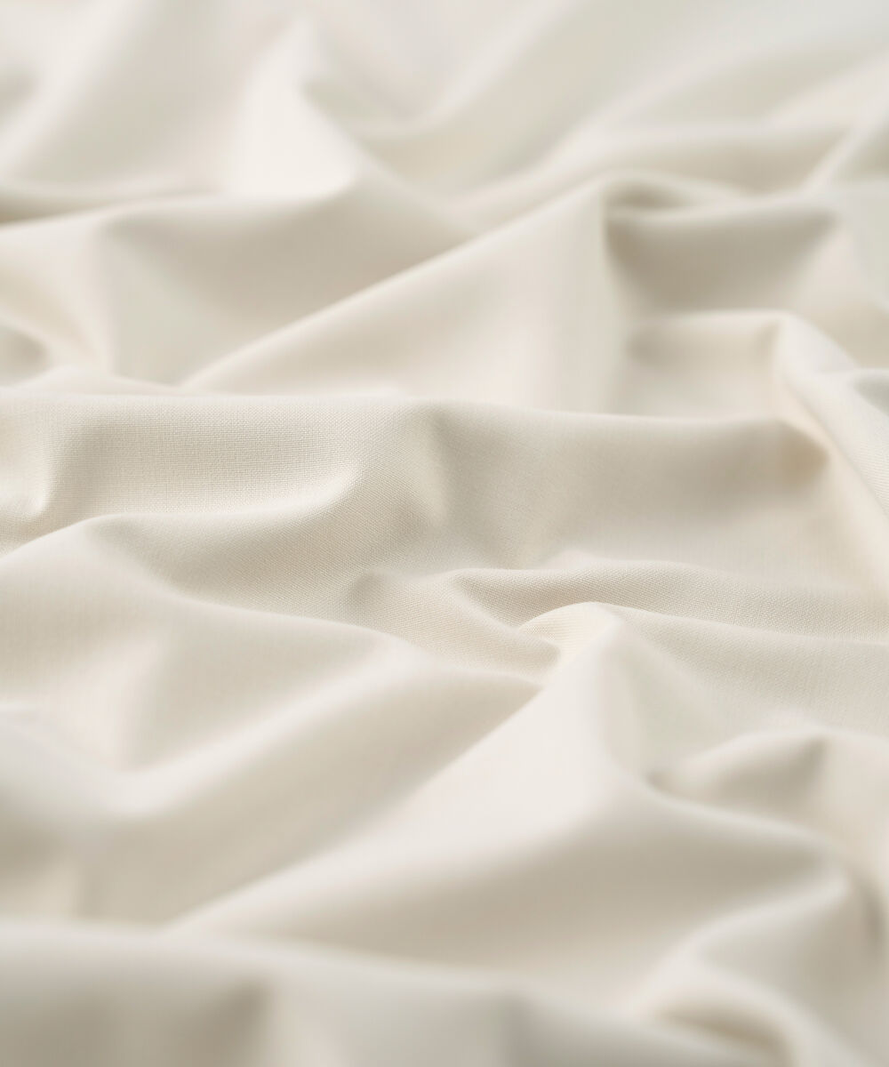 Men's Unstitched Cream Textured Wash & Wear Suit