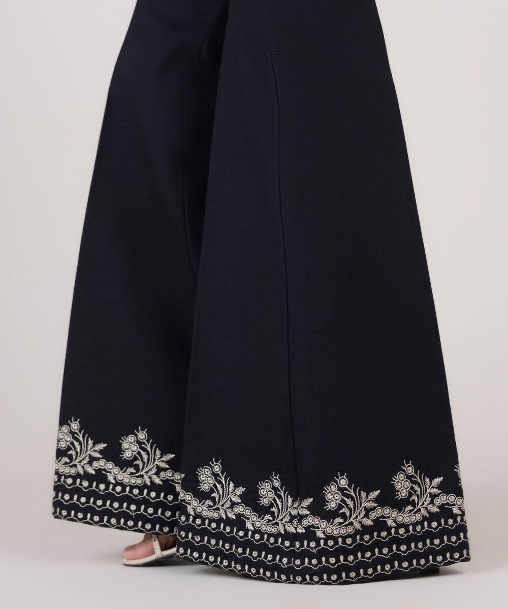 Women's Unstitched Khaddar Embroidered Trousers Fabric