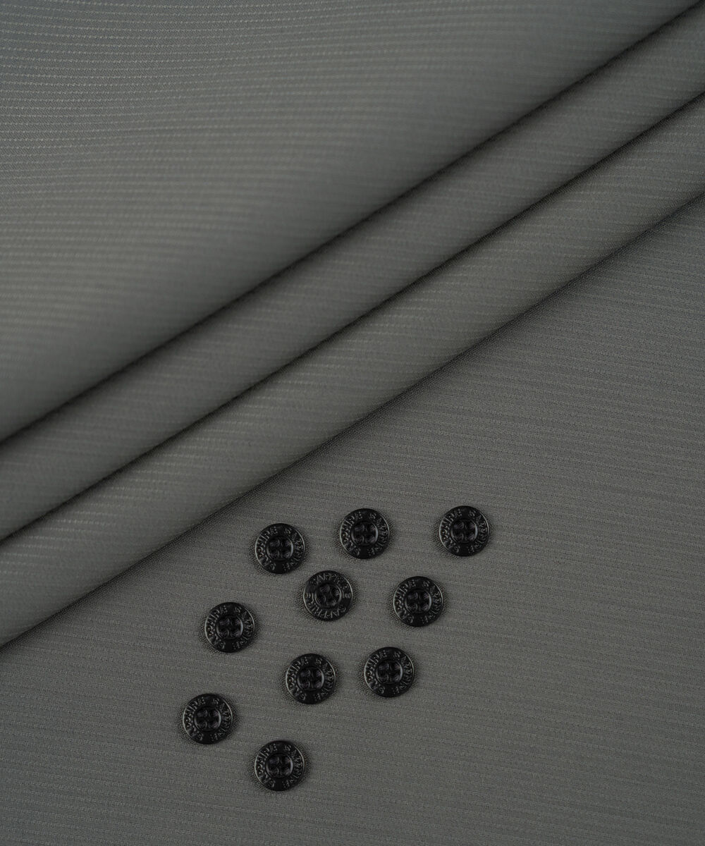 Men's Unstitched 2-Piece Premium Wash & Wear Dobby Grey Suit