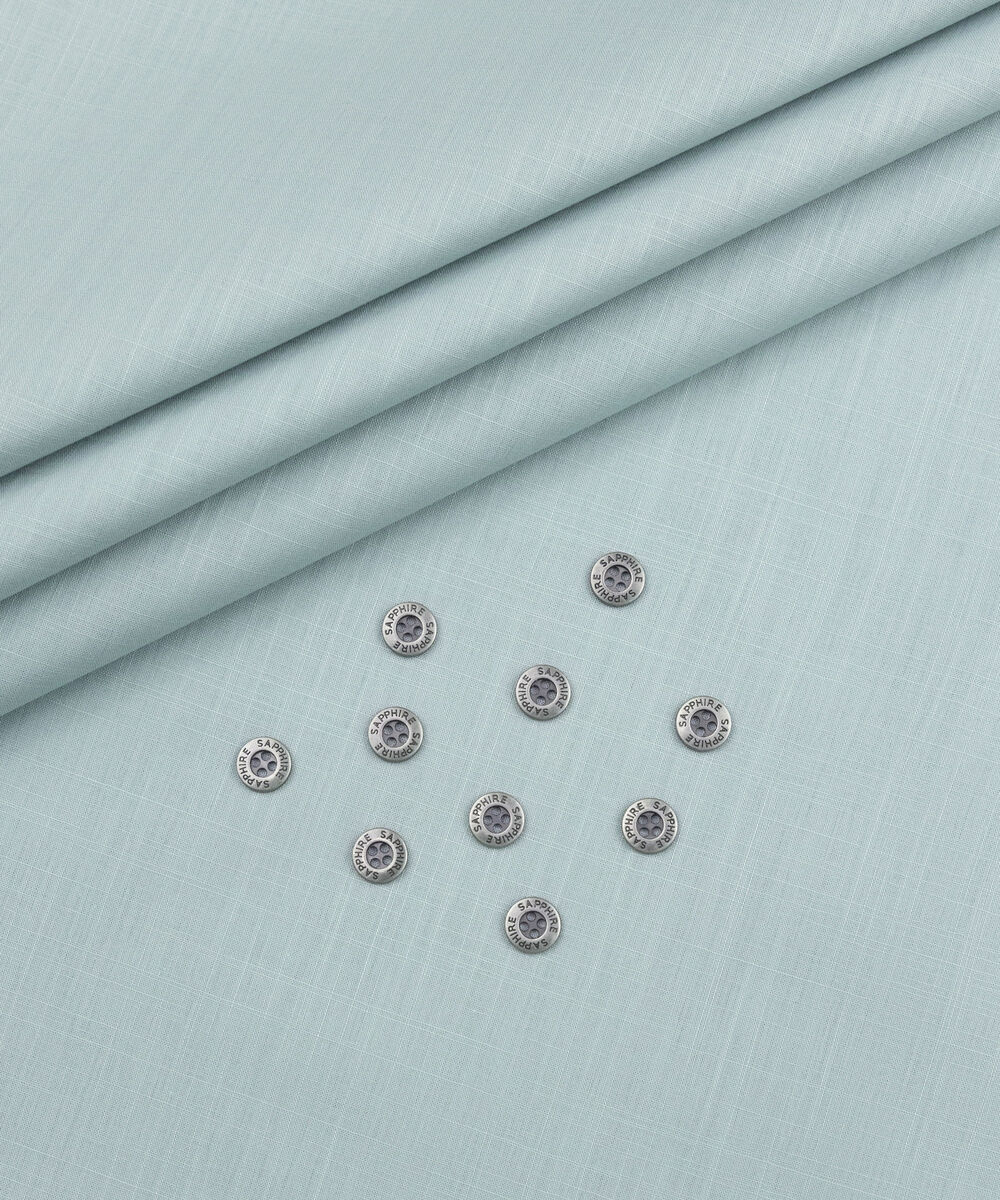 Men's Unstitched Two-Piece Sage Premium Slub Cotton Suit