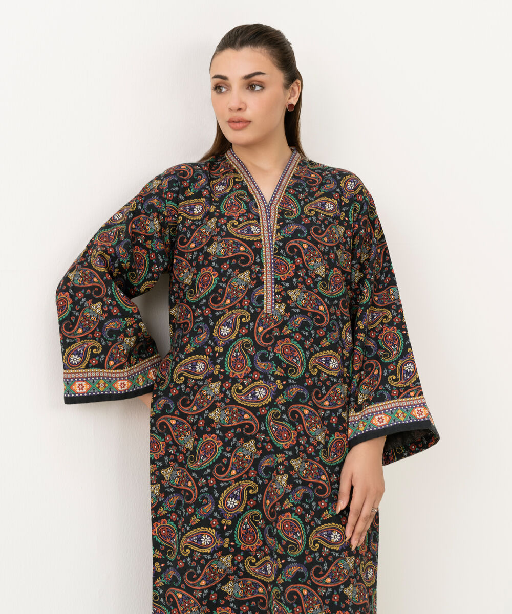 Women's Unstitched Cotton Printed Multi 2 Piece Suit