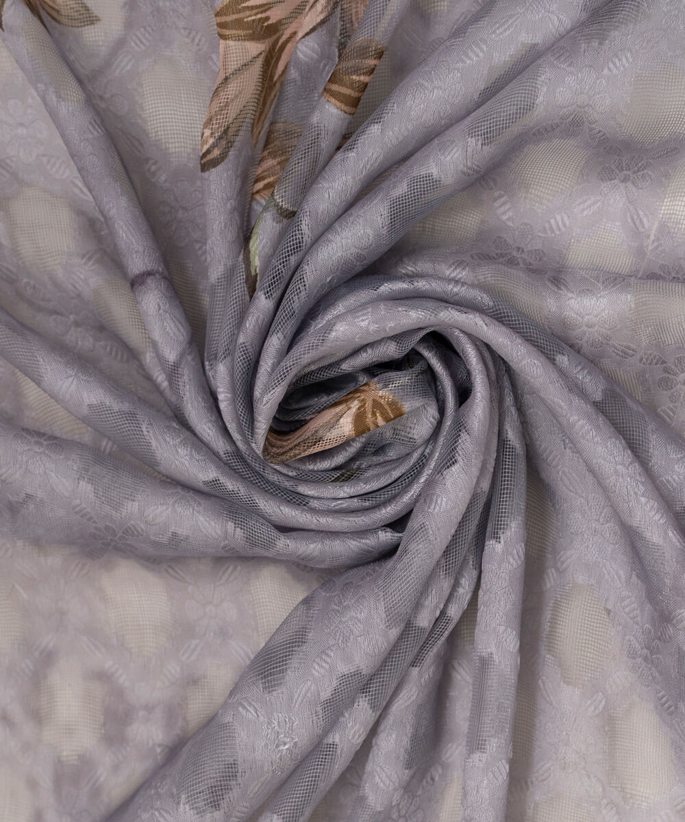 Brochea Jacquard Printed Lilac Dupatta