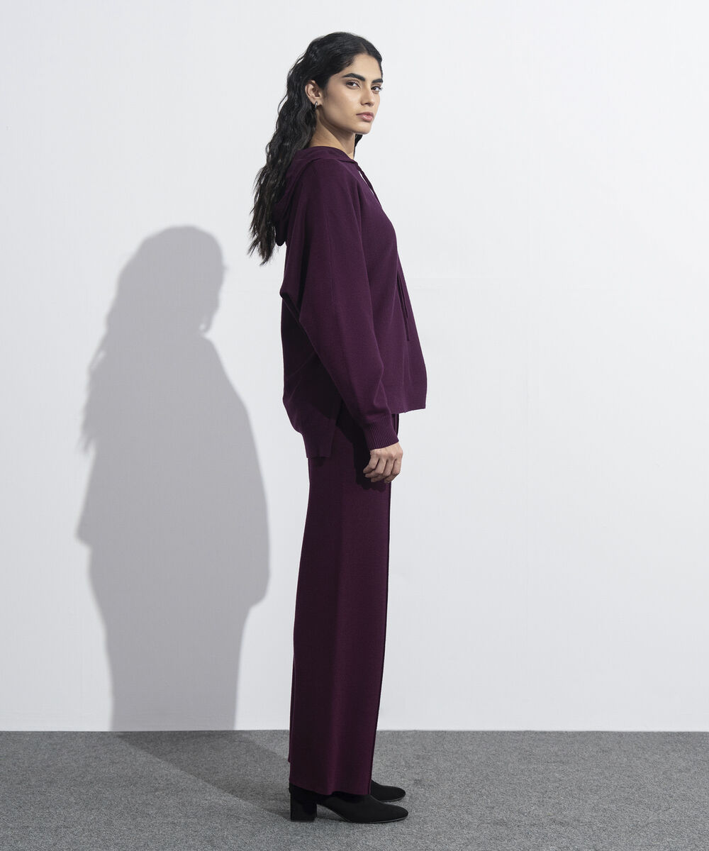 Women's Western Wear Merlot Kimono Knit Hoodie