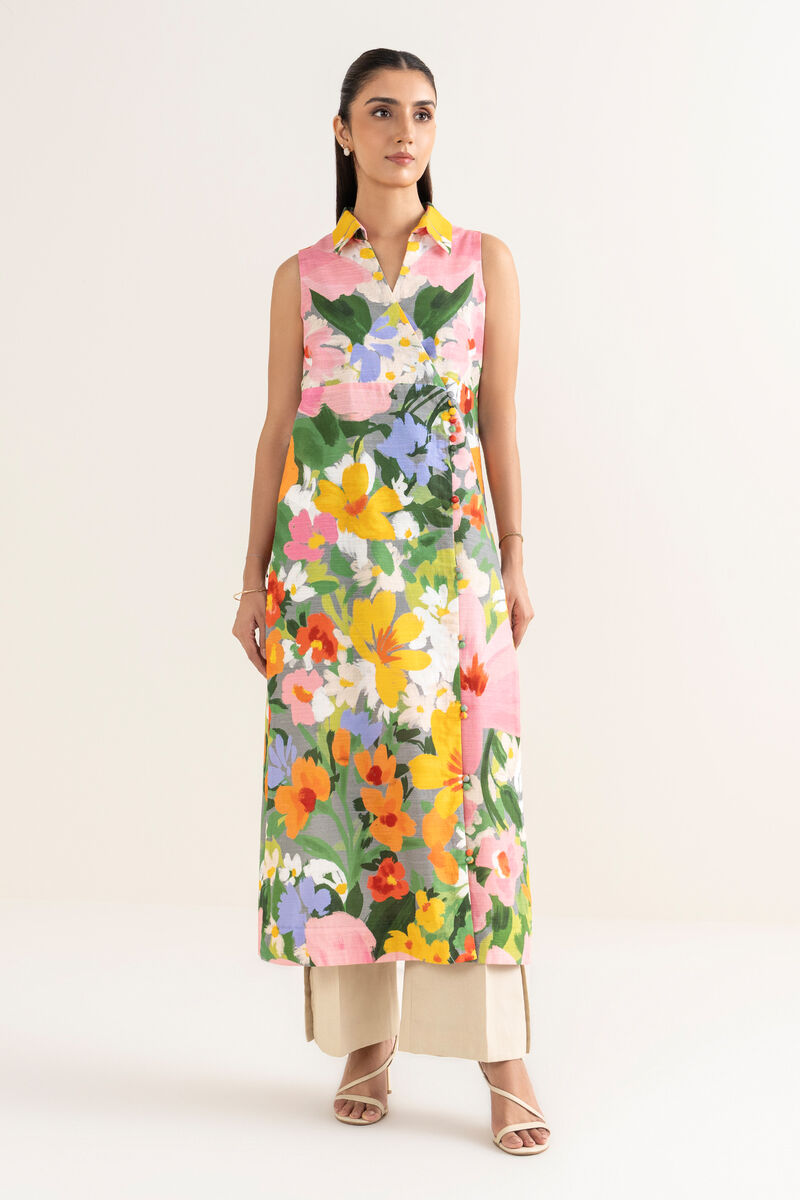 Printed Khaddar Shirt