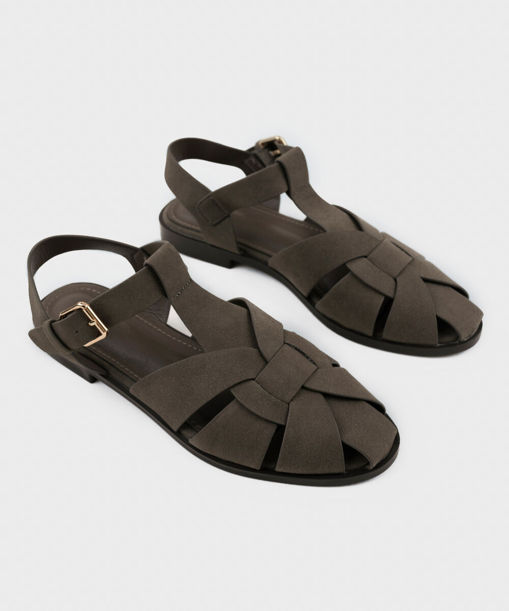 Women's Taupe Fisherman Sandals