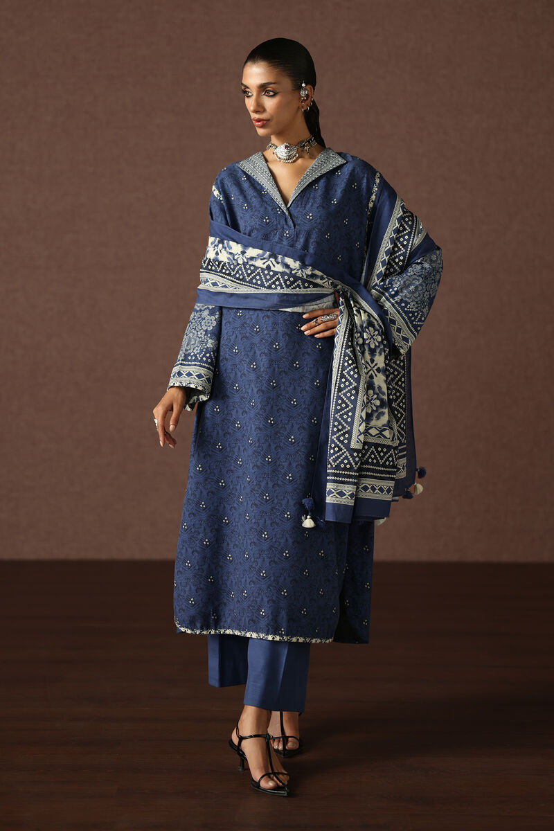 3 Piece - Printed Light Khaddar Suit