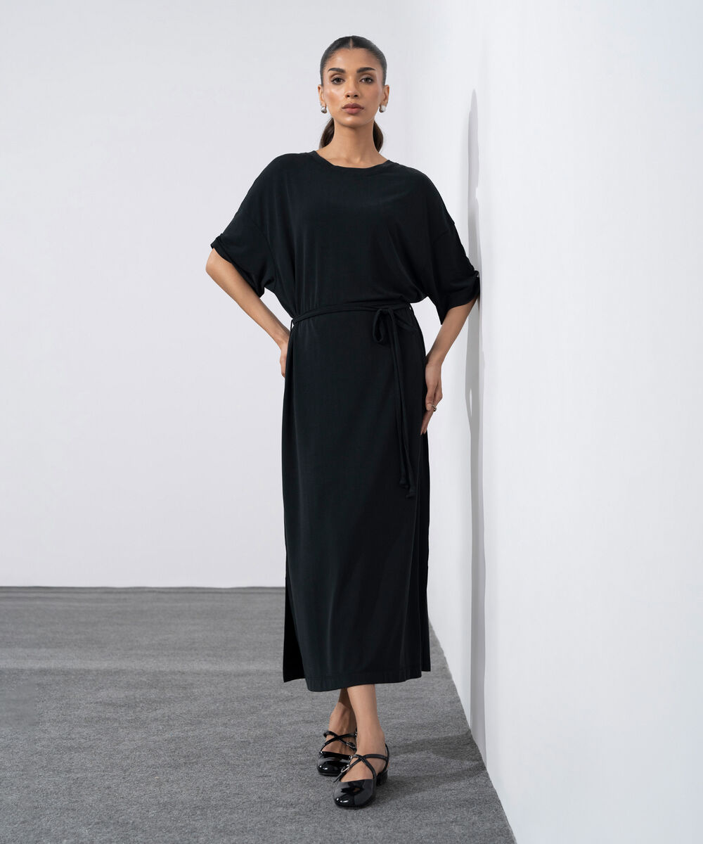Women's Black Flowing Maxi Dress