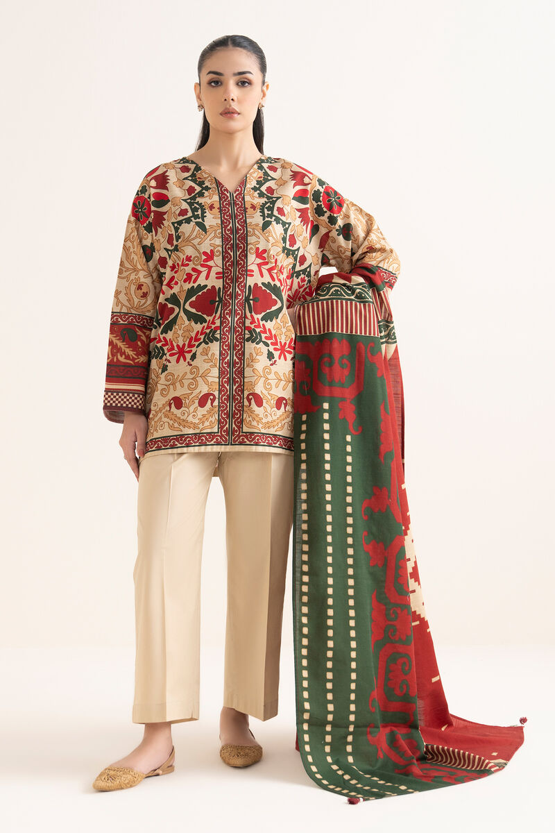 Printed Light Khaddar Dupatta