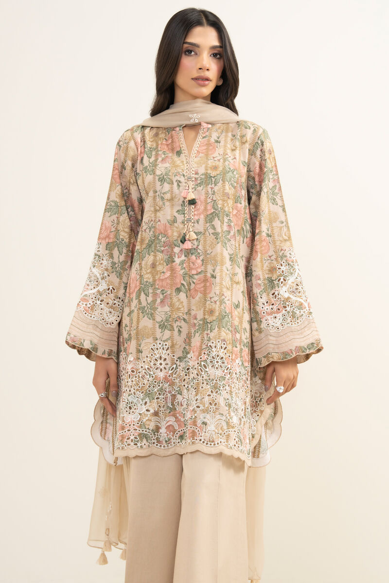 3 Piece - Embroidered Jacquard Suit