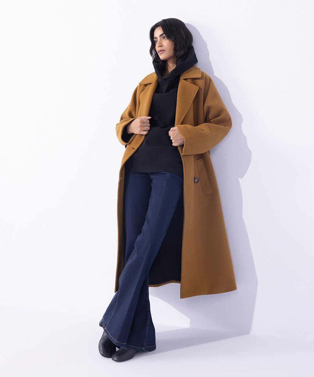Oversized Raglan Coat Woman - Brown Oversized Raglan Coat