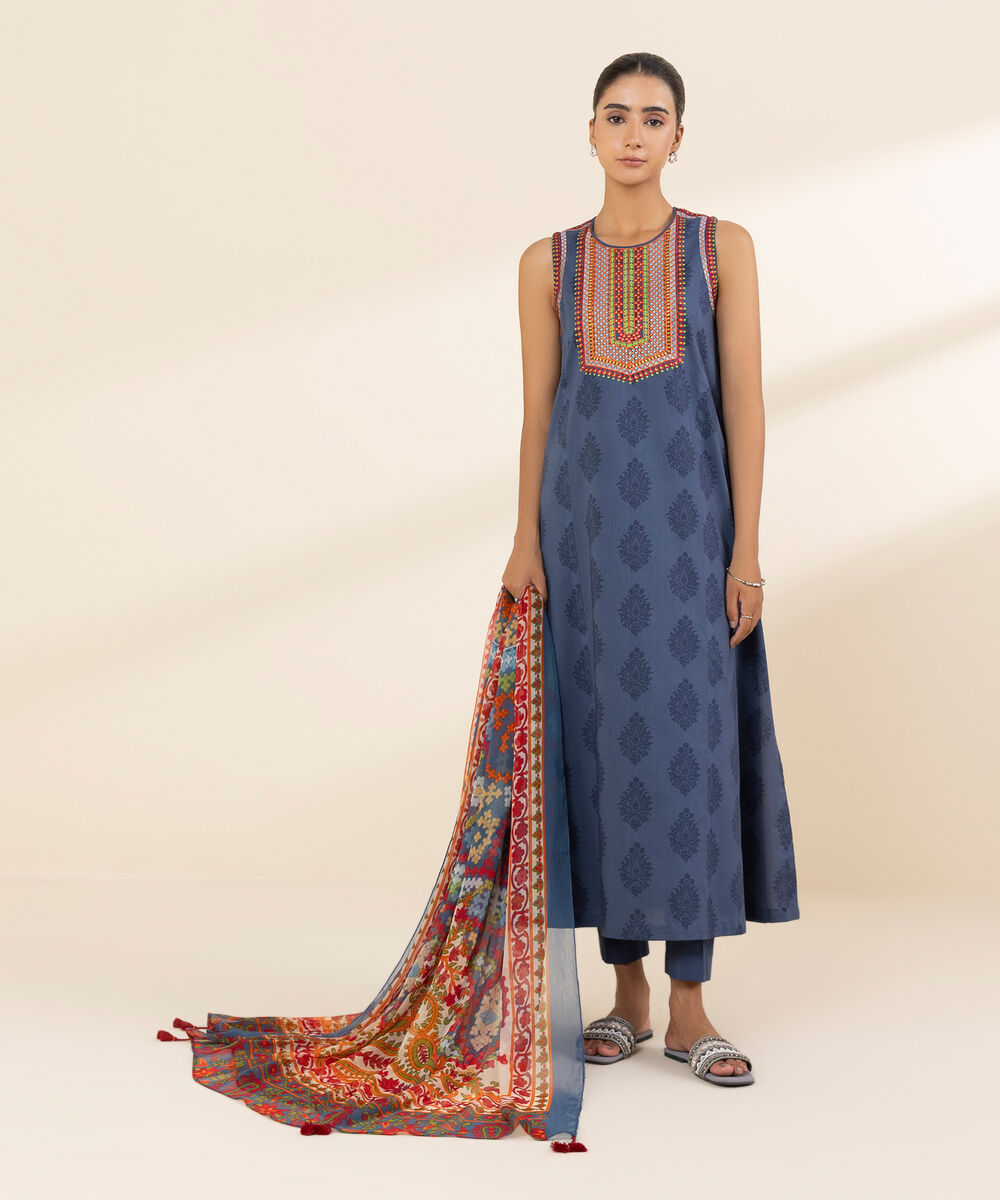 U3PEDY25V522 Unstitched 3 PC U3PEDY25V522