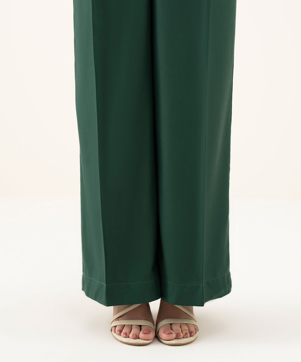 Women's RTW Cambric Green Dyed Culottes