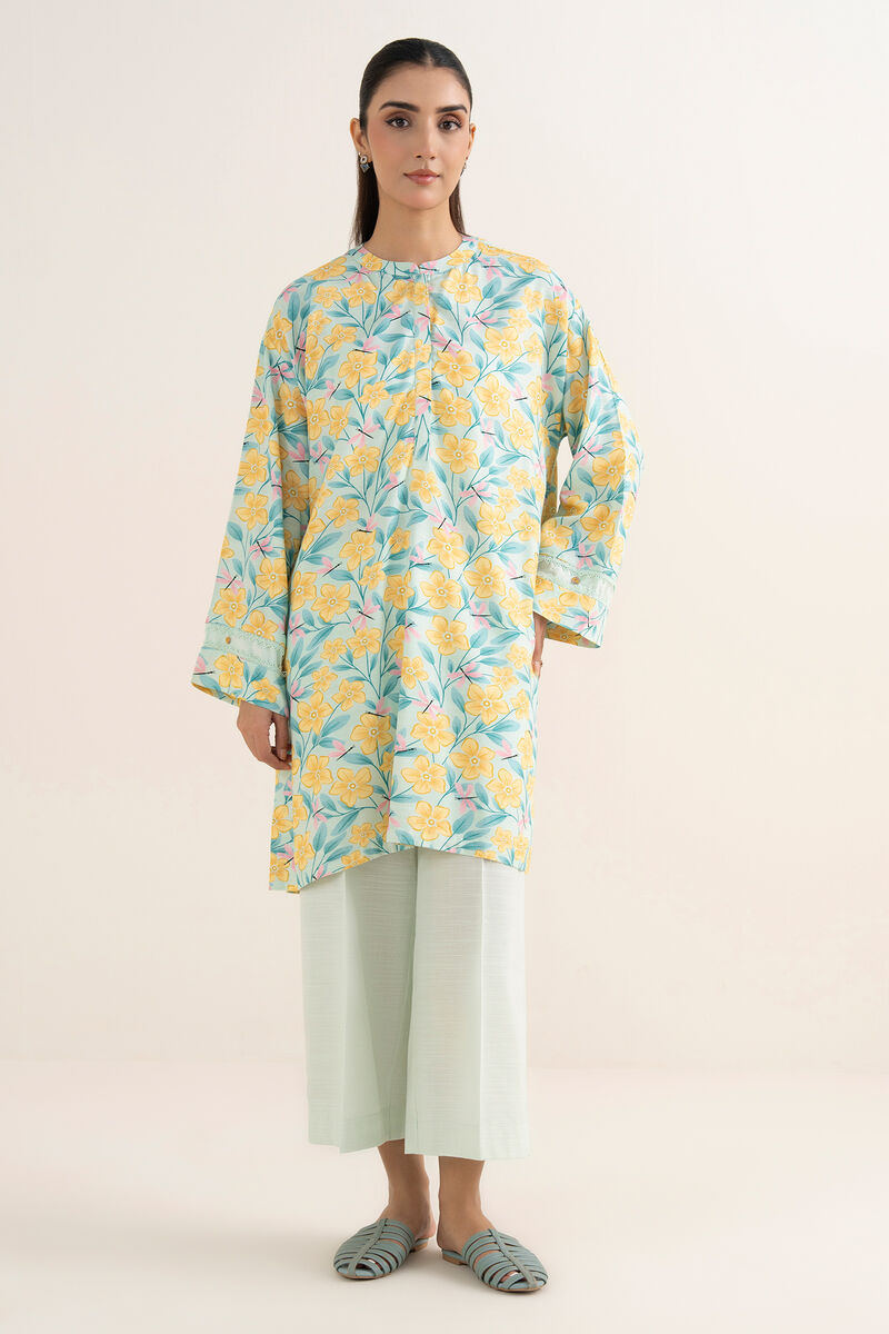 Printed Arabic Khaddar Shirt