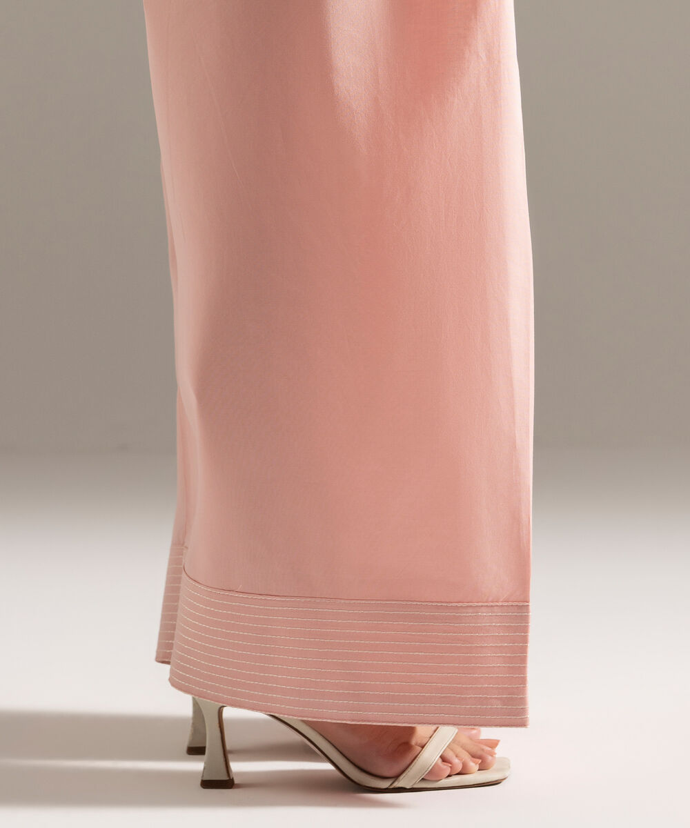 Women's RTW Cambric Embroidered Pink Farshi Shalwar