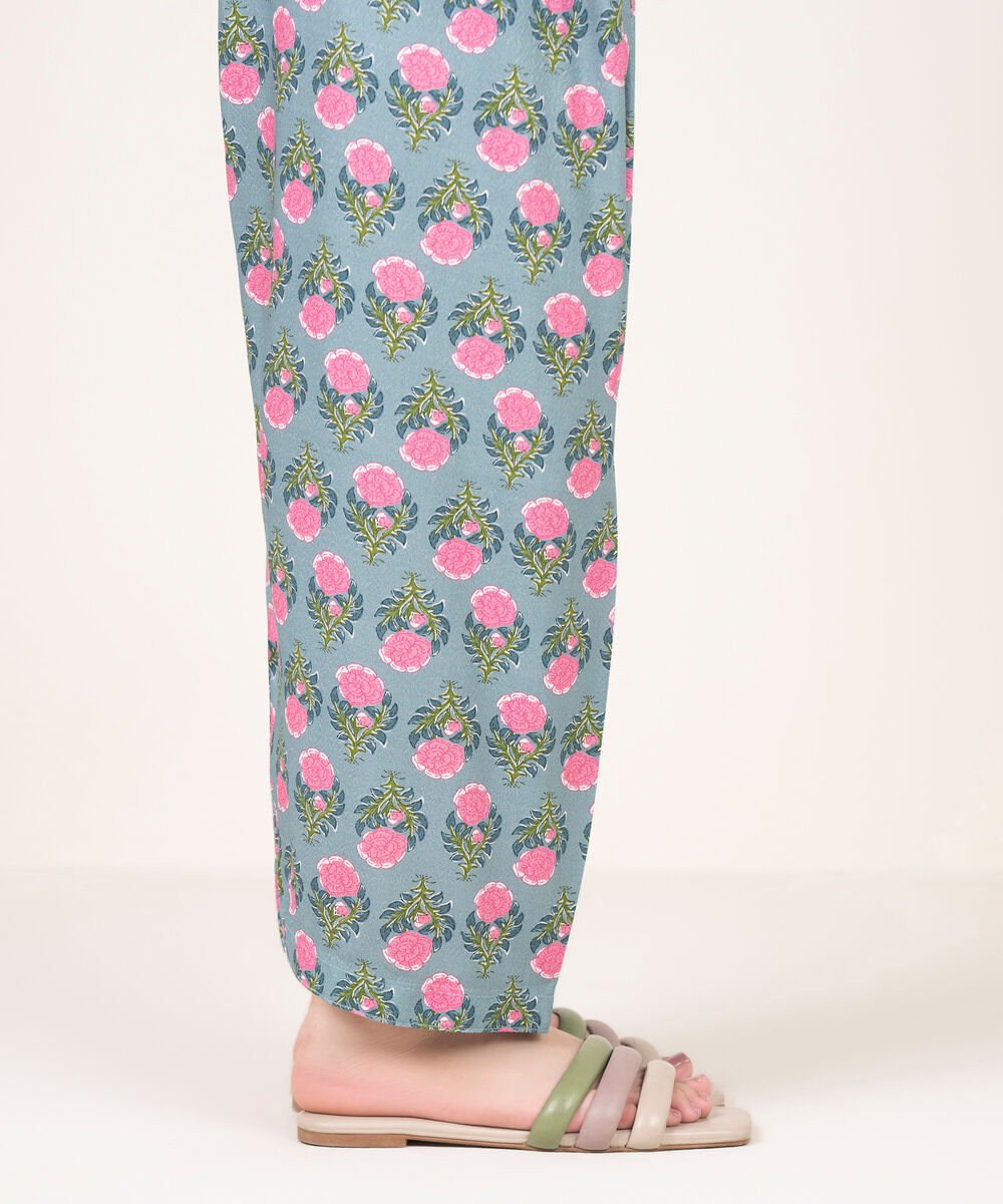 Women's RTW Dobby Printed Grey Shalwar