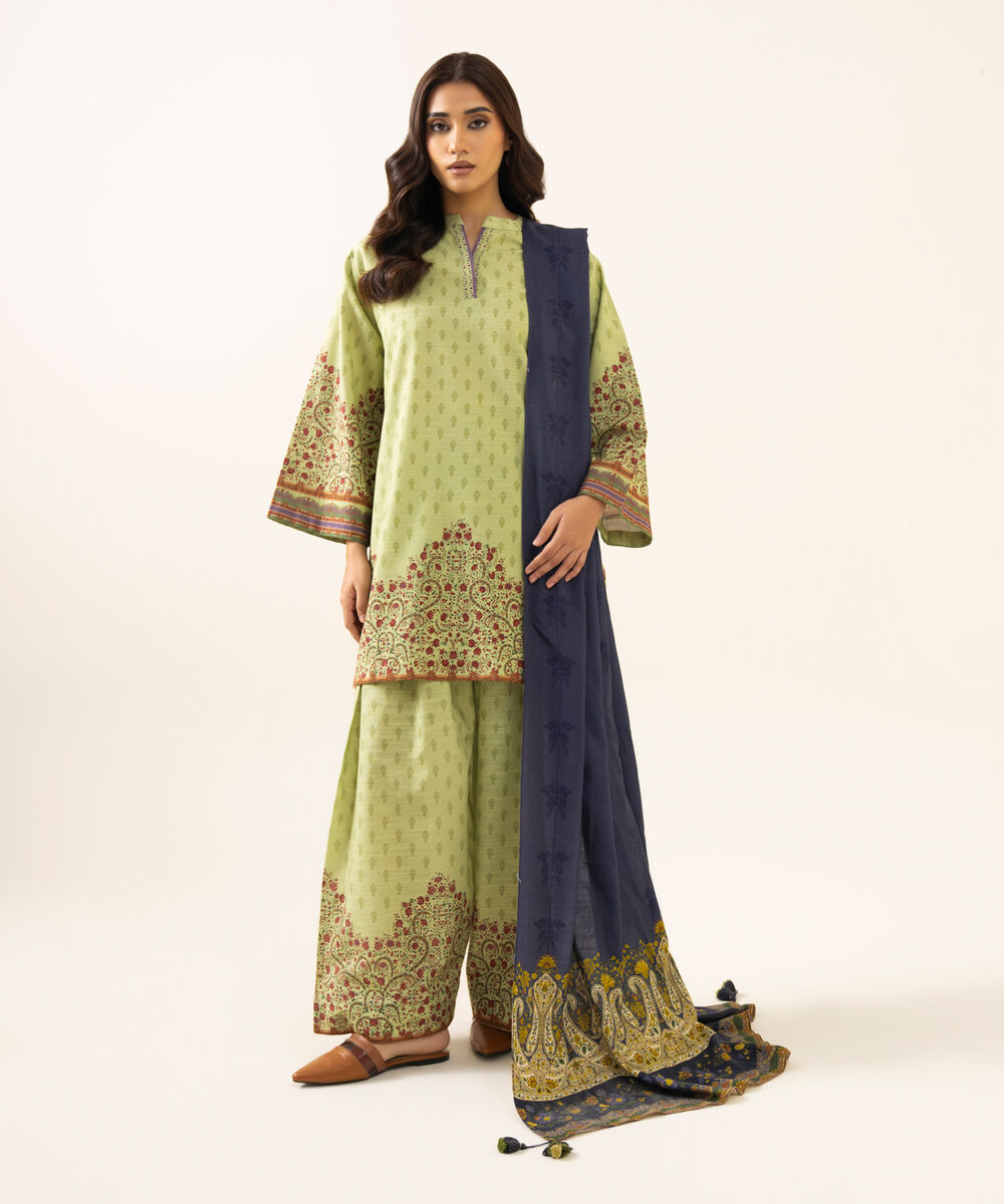 Women's Unstitched Khaddar 3 Piece Suit