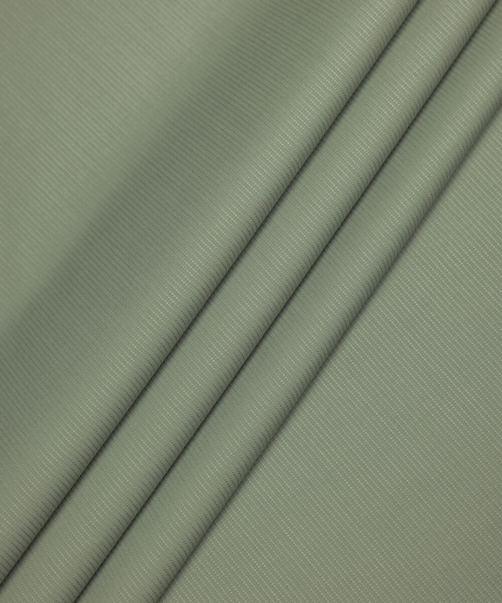 Men's Unstitched Two-Piece Light Olive Premium Wash & Wear Dobby Suit