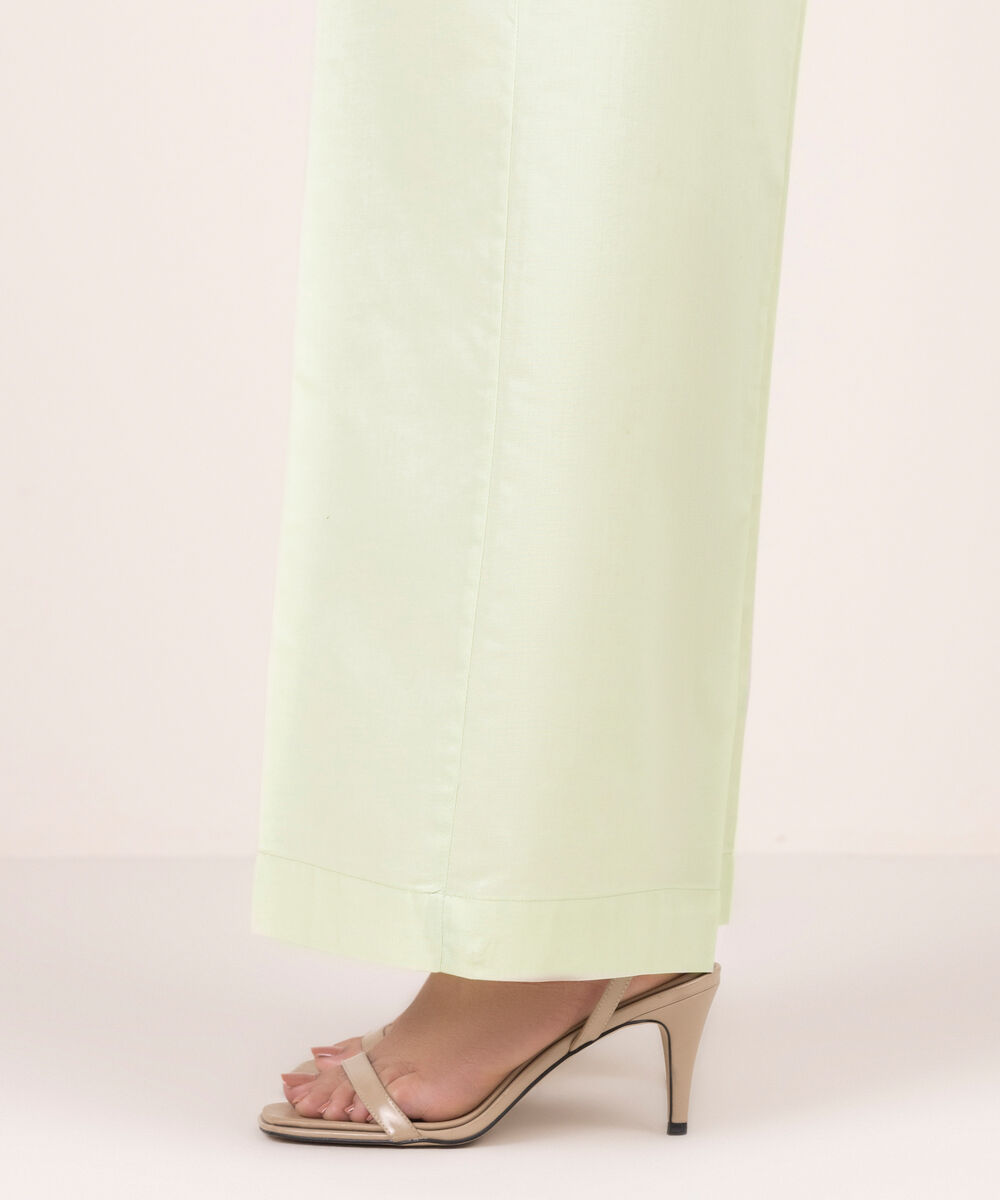 Women's RTW Cambric Solid Green Culottes
