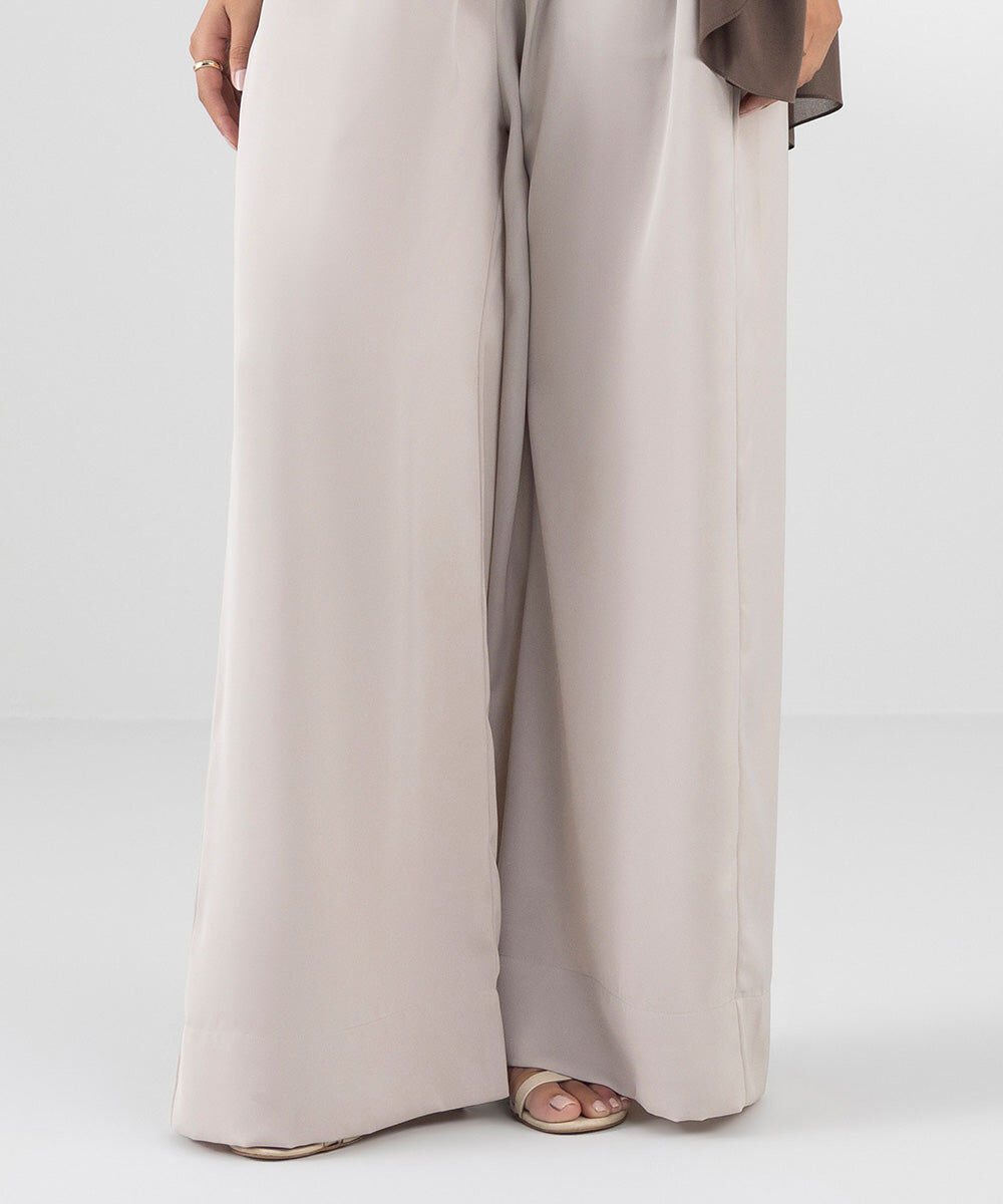 Woman - Pink Flowy Wide Leg Trousers