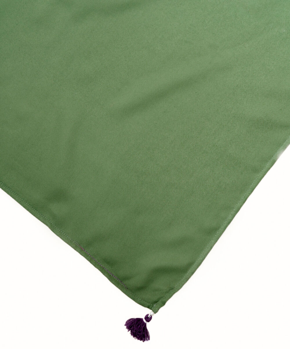 Green Solid Blended Shawl