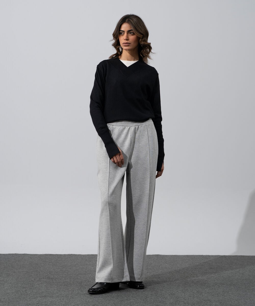 Women's Western Wear Grey Trousers