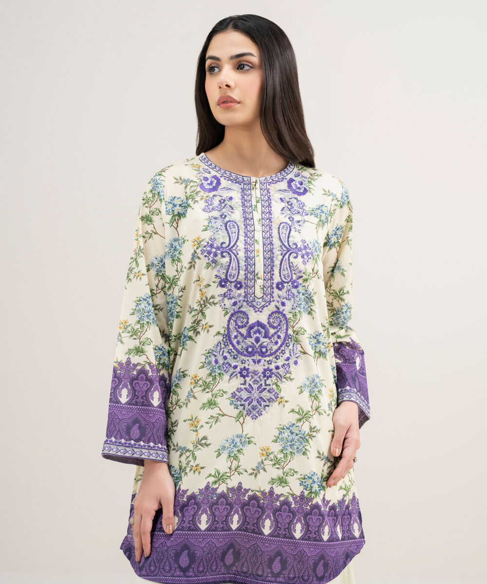 Women's RTW Lawn Embroidered Multi Straight Shirt