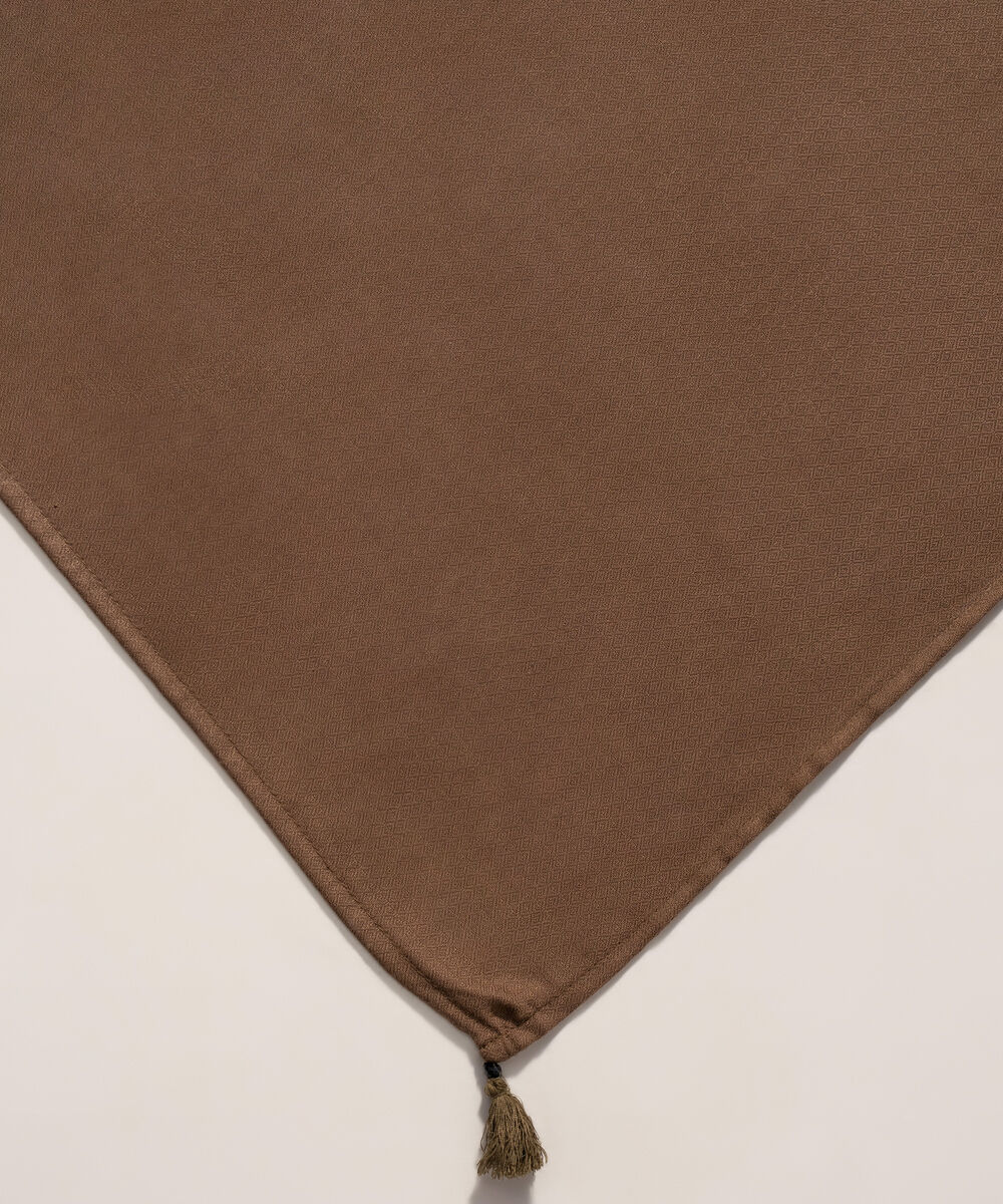 Women's RTW Poly Viscose Solid Dark Beige Shawl