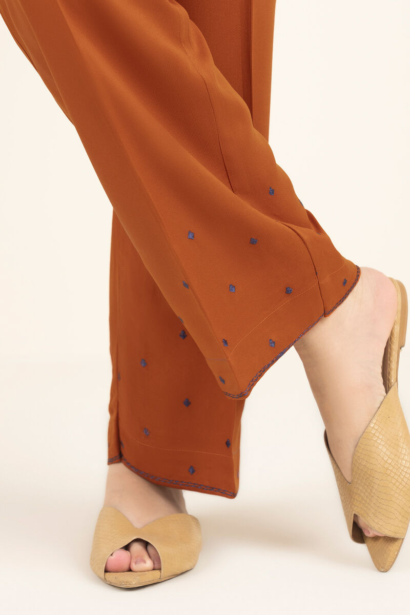 Embroidered Bedford Straight Pants