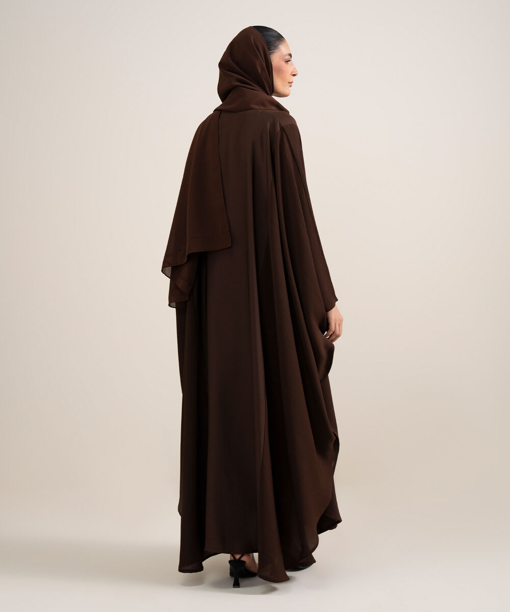 Women's Brown Kaftan Abaya Set