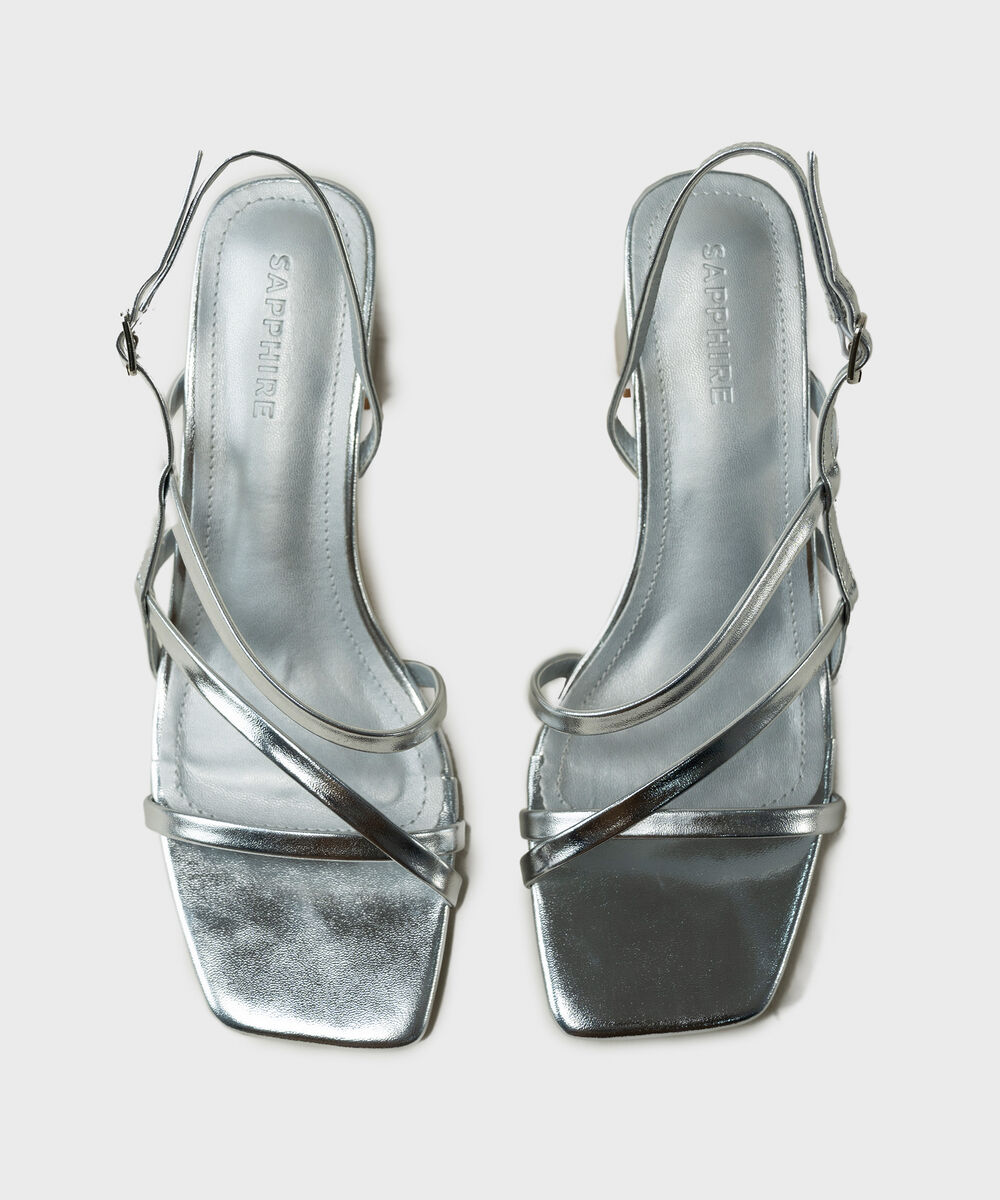 Women's Silver Block Heels