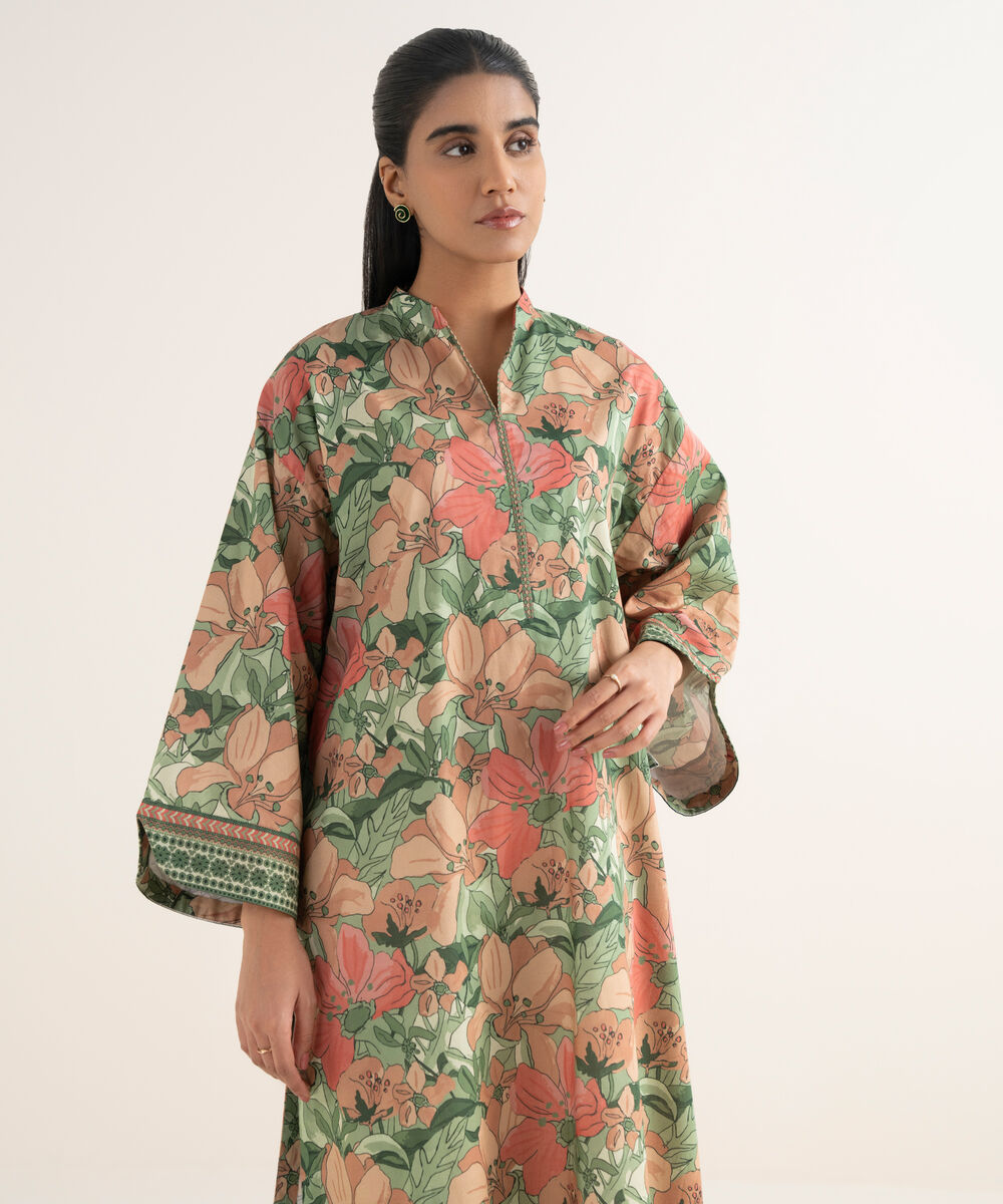 Women's Unstitched Lawn Printed Multi Shirt
